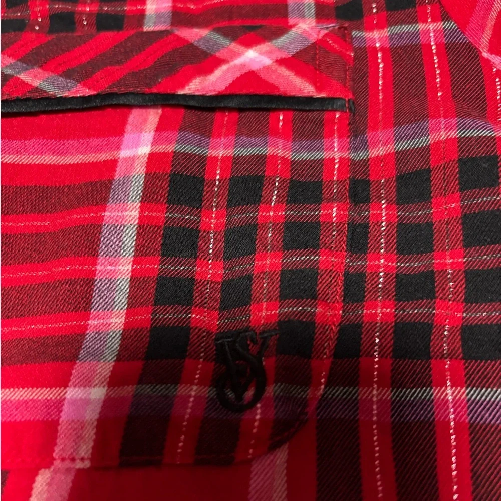 Victoria’s Secret Sleep Dreamer Red Flannel Long Sleeve Pajama Set Large